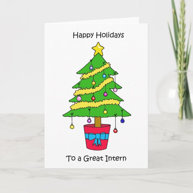 Happy Holidays to Intern Card (Front)