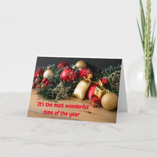 **HAPPY HOLIDAYS** TO THE MOST WONDERFUL FRIENDS HOLIDAY CARD (Front)