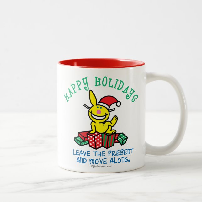 Happy Holidays Two-Tone Coffee Mug (Right)
