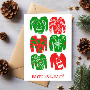 Happy Holidays Ugly Christmas Sweater Card