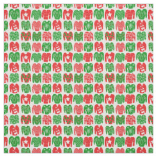 Happy Holidays Ugly Christmas Sweater Pattern Fabric