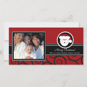Happy Holidays Unique Santa Photo Holiday Card