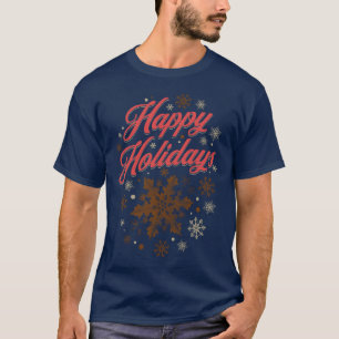 Happy Holidays Vintage Snowflake T-Shirt