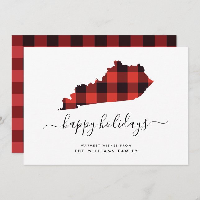 HAPPY HOLIDAYS Warm Wishes From Kentucky (Front/Back)