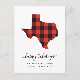 Happy Holidays Warm Wishes From Texas Postcard