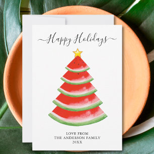 Happy Holidays Watermelon  Holiday Card