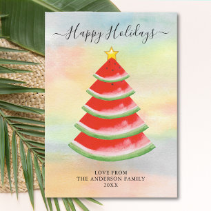 Happy Holidays Watermelon  Holiday Card