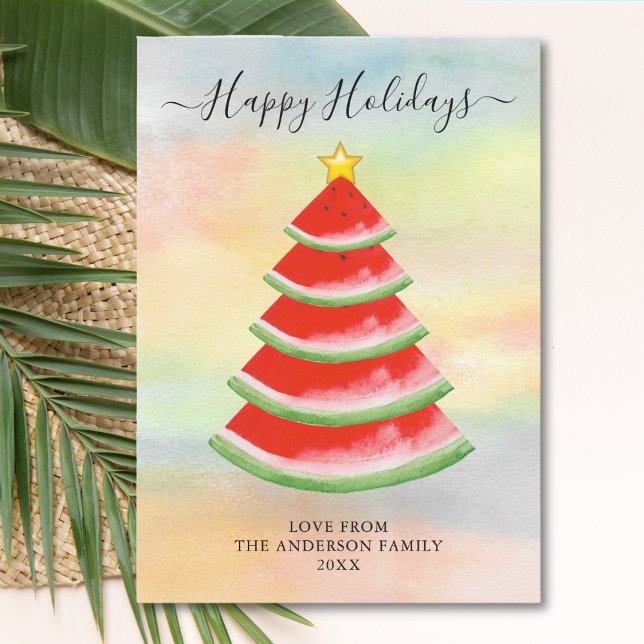 Happy Holidays Watermelon  Holiday Card (Creator Uploaded)