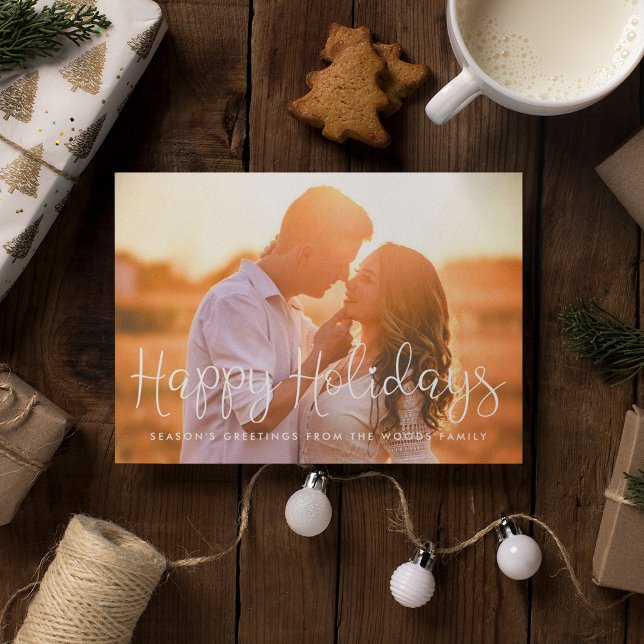 Happy Holidays Whimsical Photo Holiday Card (Creator Uploaded)
