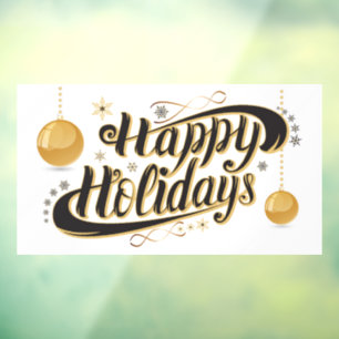Happy Holidays Window Cling