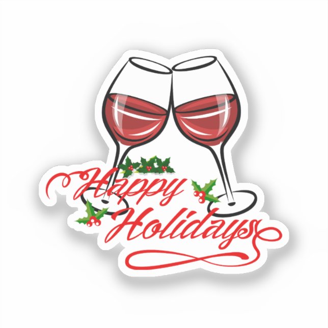 Happy Holidays Wine (Front)