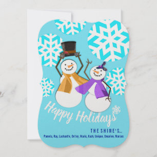 HAPPY HOLIDAYS   Winter Friends   Holiday Card