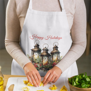 Happy Holidays Winter Lanterns Standard Apron