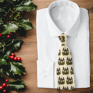Happy Holidays Winter Lanterns Tie