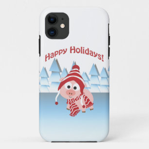 Happy Holidays! Winter Pig iPhone 11 Case