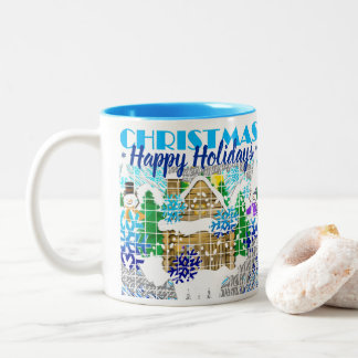 HAPPY HOLIDAYS | WINTER WONDERLAND DREAMS | Two-Tone COFFEE MUG