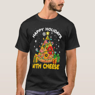 Happy Holidays With Cheese Unique Fun Design T-Shirt