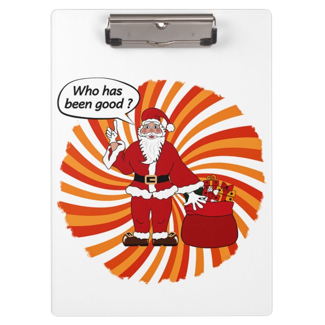 Happy Holidays with Santa Clipboard (Front)