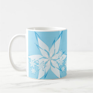 Happy Holidays with Snowflake Art Coffee Mug