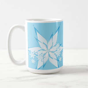 Happy Holidays with Snowflake Art Coffee Mug