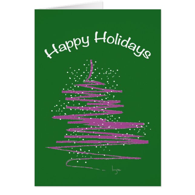 Happy Holidays with Tree Custom (Front)