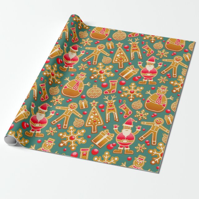 Happy Holidays Wrapping Paper (Unrolled)