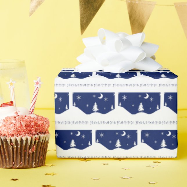 "Happy Holidays" wrapping paper (Birthday Party)