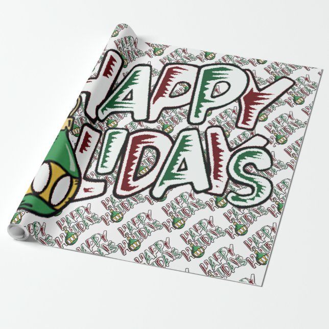 Happy Holidays - Wrapping Paper (Unrolled)