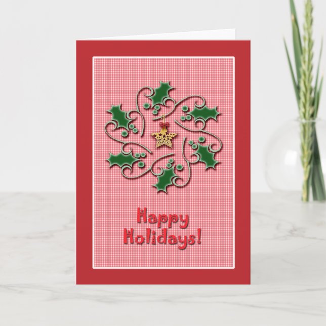 Happy Holidays Wreath Card (Front)