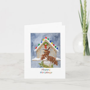 Happy Holidays Wren Holiday Card