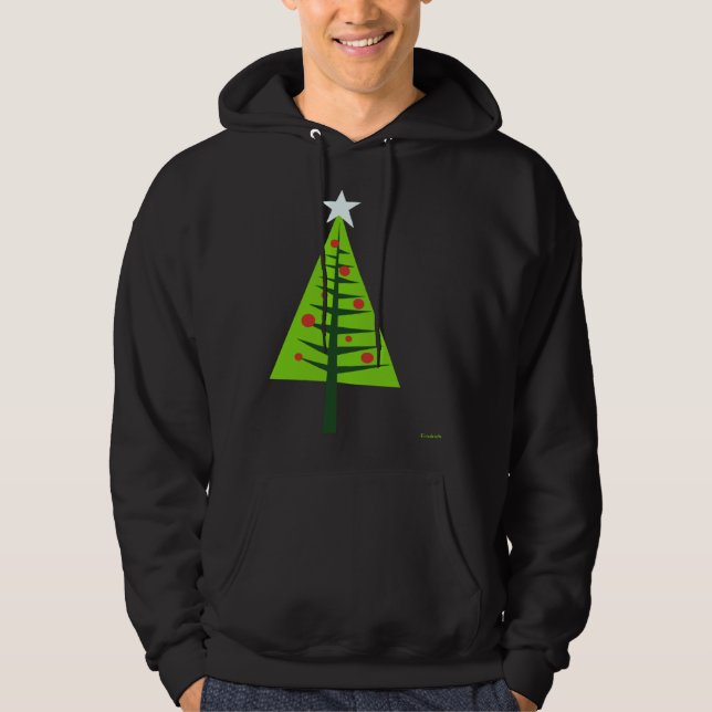 Happy Holidays X mas Tree Hoodie (Front)