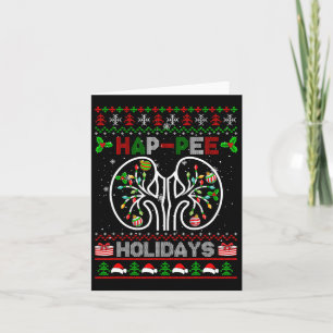Happy Holidays Xmas Dialysis Nurse Kidney Part Swe Card