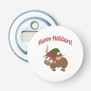 Happy Holidays! Yak Christmas Elf Bottle Opener