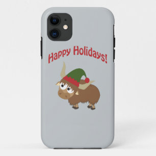 Happy Holidays! Yak Christmas Elf iPhone 11 Case