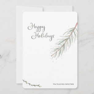 Happy Holidays Your Business Name Custom Holiday Card
