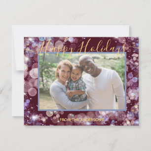 Happy Holidays your photo and personalised message Holiday Card