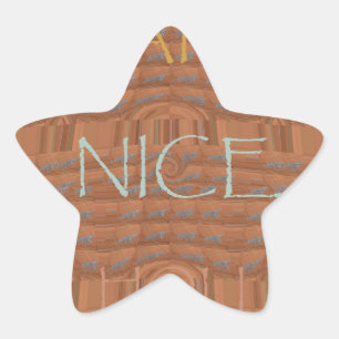 Happy Holidays Zebra Art Print Star Sticker