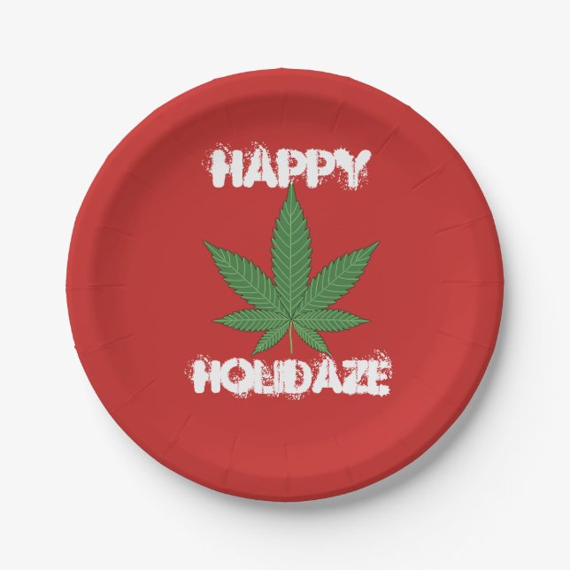 Happy Holidaze Personalised Paper Plate (Front)