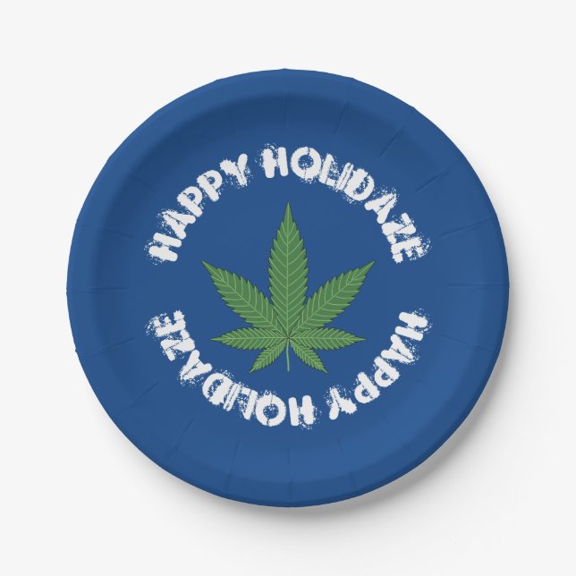 Happy Holidaze Personalised Paper Plates (Front)