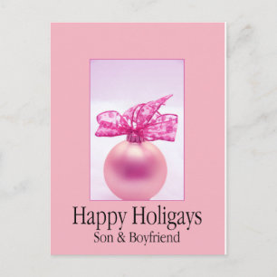 Happy Holigays Son & Boyfriend Postcard