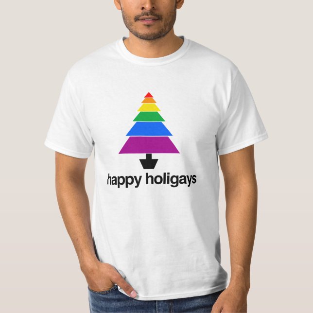 HAPPY HOLIGAYS TREE -.png T-Shirt (Front)