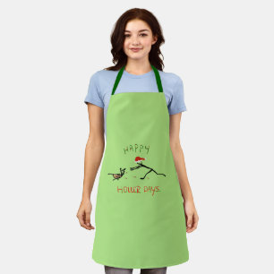 Happy Hollerdays 3 - chasing a turkey. Apron