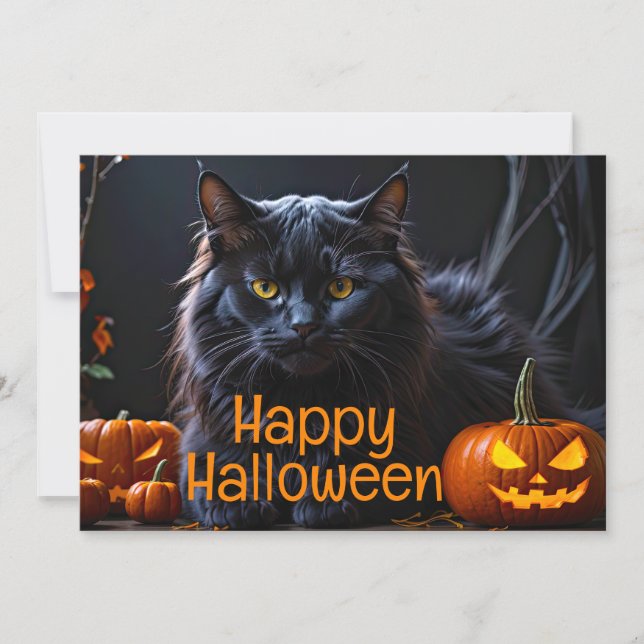 Happy Holloween - Black Cat Announcement (Front)
