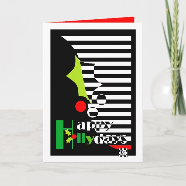 Happy Holly Days Christmas Card (Front)