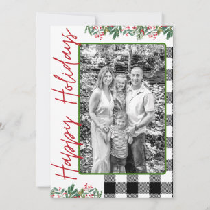 Happy HOLLY-days Custom Photo Card