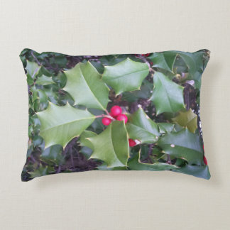 Happy HOLLY days. Decorative Cushion