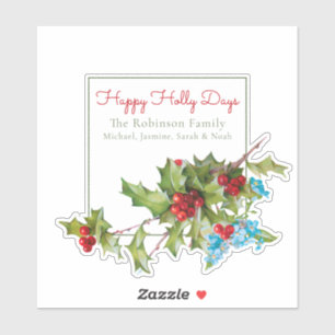 Happy Holly Days Holly & Forget me Nots
