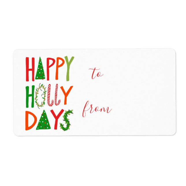 HAPPY HOLLY DAYS Sweet Holiday Xmas Christmas (Front)
