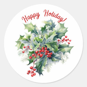 Happy Holly! Holiday Sticker