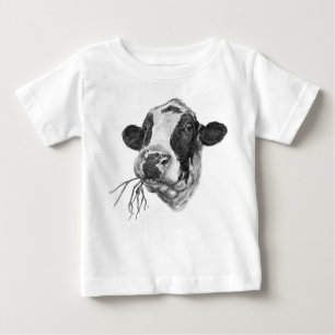 Happy Holstein Friesian Dairy Cow Baby T-Shirt
